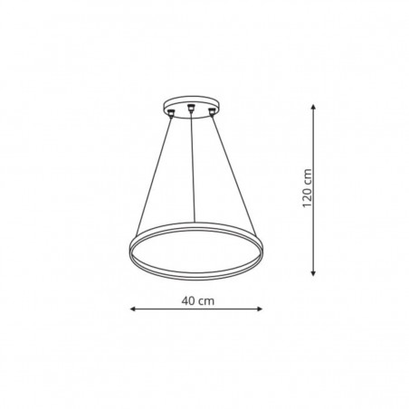 Lampa wisząca Ring mały CCT 1xLED czarny LP-909/1P S BK CCT Light Prestige