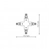 Łącznik X 3F biały LP-554/3F WH