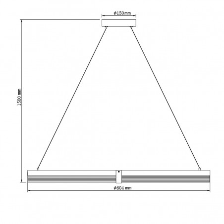 Lampa wisząca Plum 1 LED CCT duża czarna LP-0407/1P L BK Triangle Light Prestige