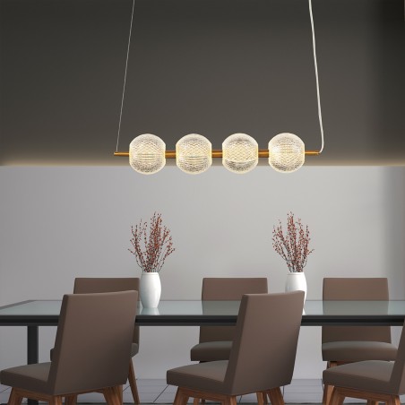 Lampa wisząca Diamond 4 4xLED CCT złota LP-2202/4L GD Light Prestige