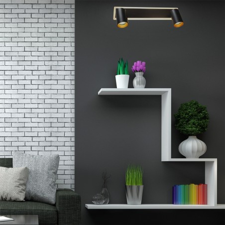 Spot Parma 2 2xGU10 + 1xLED CCT czarny LP-0612/2WS BK Light Prestige