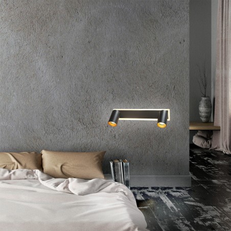 Spot Parma 2 2xGU10 + 1xLED CCT czarny LP-0612/2WS BK Light Prestige