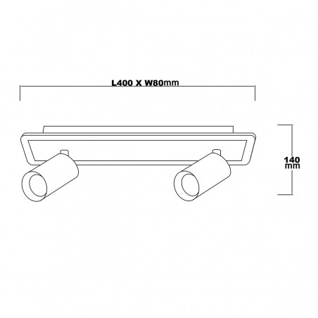 Spot Parma 2 2xGU10 + 1xLED CCT czarny LP-0612/2WS BK Light Prestige