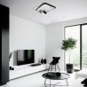 Plafon Parma 2 2xGU10 + 1xLED CCT kwadrat czarny LP-0612/2C Square BK Light Prestige