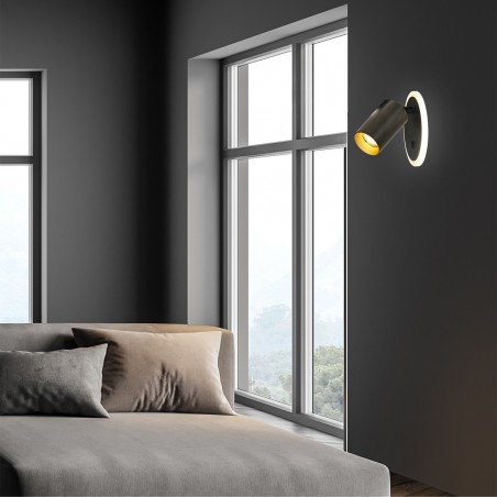 Spot Parma 1 1xGU10 + 1xLED CCT czarny LP-0612/1WS BK Light Prestige
