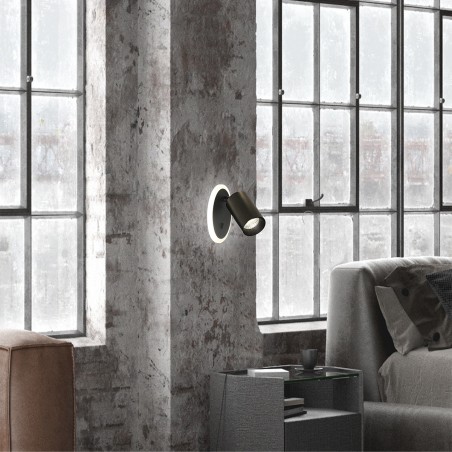 Spot Parma 1 1xGU10 + 1xLED CCT czarny LP-0612/1WS BK Light Prestige