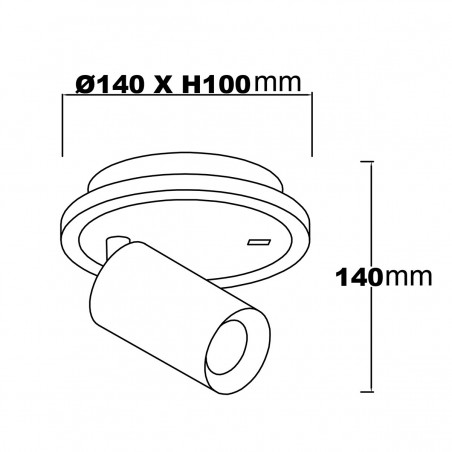 Spot Parma 1 1xGU10 + 1xLED CCT czarny LP-0612/1WS BK Light Prestige