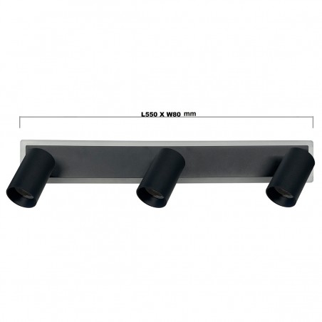 Spot Parma 3 3xGU10 + 1xLED CCT czarny LP-0612/3WS BK Light Prestige