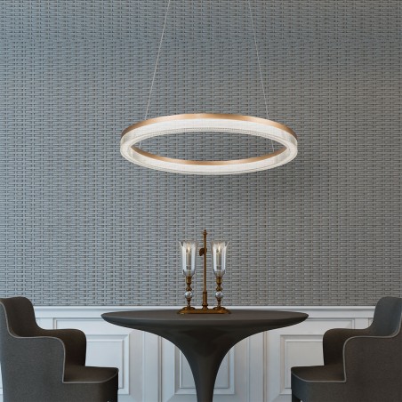 Lampa wisząca Midway Cristal mała triangle 1xLED LP-033/1P S GD Cristal Triangle Light Prestige