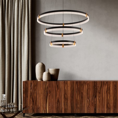 Lampa wisząca Plum 3 LED CCT czarna LP-0407/3P BK Light Prestige