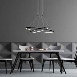 Lampa wisząca Halifax 2xLED czarna LP-940/2P BK CCT Light Prestige