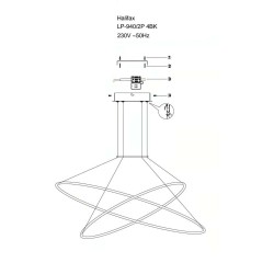 Lampa wisząca Halifax 2xLED czarna LP-940/2P BK CCT Light Prestige
