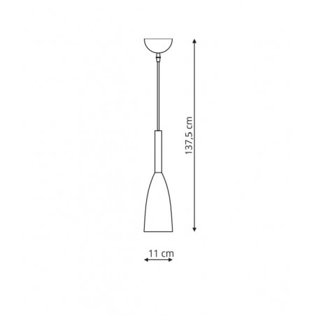 Solin lampa wisząca czarna LP-181/1P BK