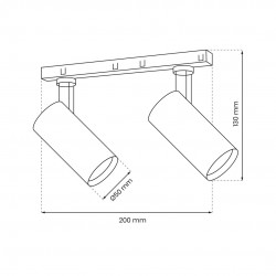 ML7155 MAGNETIC TRACK 2x10W LED 4000K Milagro