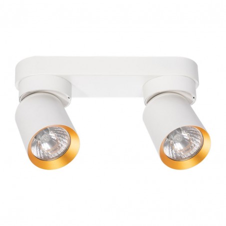 ML9934 Lampa Sufitowa Andy 2xGU10 Biały + Złoty Milagro