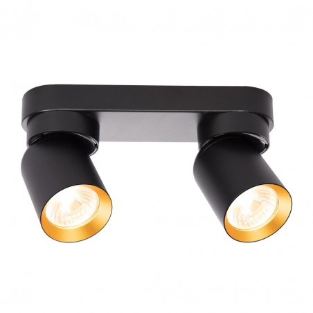 ML9935 Lampa Sufitowa Andy 2xGU10 Czarny + Złoty Milagro