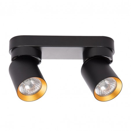 ML9935 Lampa Sufitowa Andy 2xGU10 Czarny + Złoty Milagro