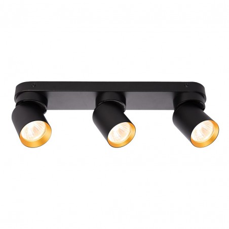 ML9937 Lampa Sufitowa Andy 3xGU10 Czarny + Złoty Milagro