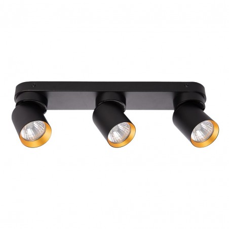 ML9937 Lampa Sufitowa Andy 3xGU10 Czarny + Złoty Milagro
