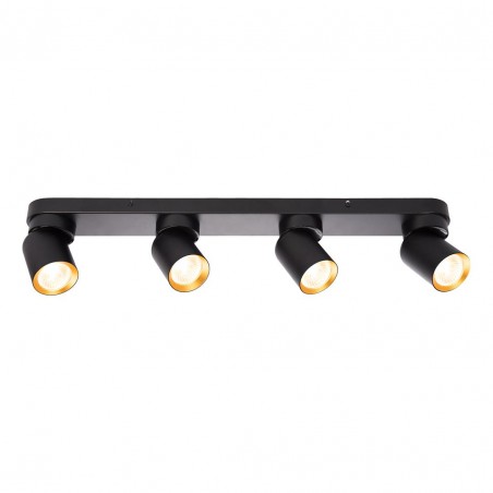 ML9939 Lampa Sufitowa Andy 4xGU10 Czarny + Złoty Milagro