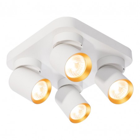 ML9940 Lampa Sufitowa Andy 4xGU10 Kwadrat Biały + Złoty Milagro