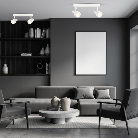 ML9946 Lampa Sufitowa Cino 2xGU10 Biały + Chrom Milagro