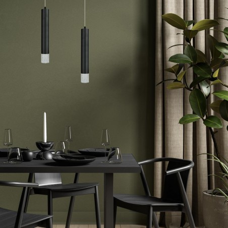ML8877 Lampa wisząca TUBI BLACK 1xGU10 Milagro