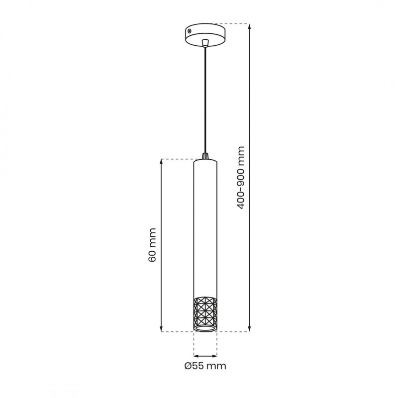ML8877 Lampa wisząca TUBI BLACK 1xGU10 Milagro