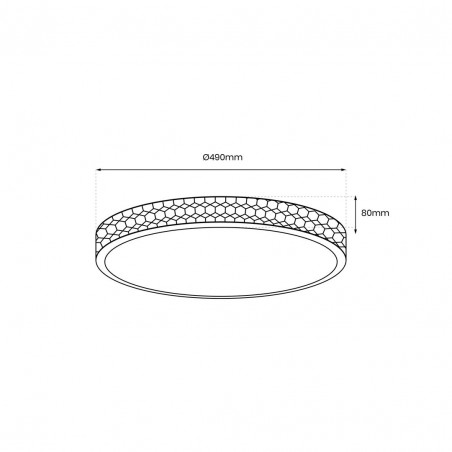 ML8499 Plafoniera SHINY CLEAR 34W Ø490 mm Milagro