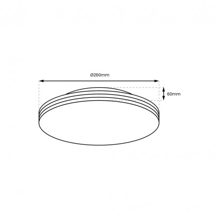 ML0250 Plafon BEVER 10W LED IP44 Ø260 mm Milagro