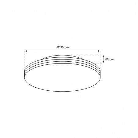 ML0251 Plafon BEVER 16W LED IP44 Ø330 mm Milagro