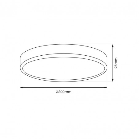 ML0439 Plafon MAQ 24W 3CCT Czarny Milagro