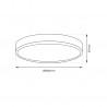 ML0442 Plafon MAQ 50W 3CCT Czarny Milagro