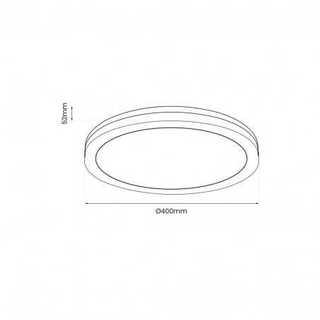 EKP0477 Plafon Marlon 48W 4000K Czarny IP54 Milagro