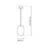ML0317 Lampa wisząca ALIAS GOLD 1xG9 fi 120 Milagro