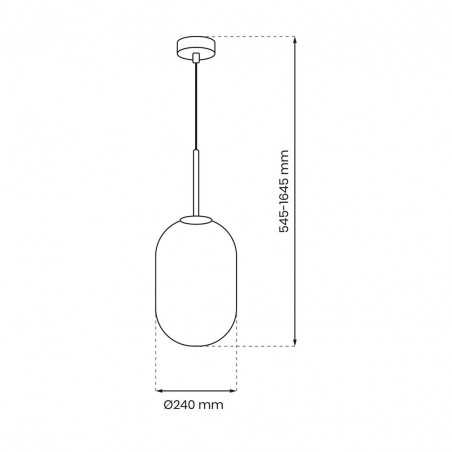 ML0323 Lampa wisząca ALIAS BLACK 1xE14 fi 240 Milagro