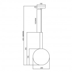 ML0328 Lampa wisząca NIKO GOLD 1xG9 fi 200 Milagro
