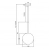 ML0328 Lampa wisząca NIKO GOLD 1xG9 fi 200 Milagro