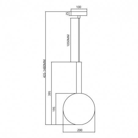 ML0329 Lampa wisząca NIKO BLACK 1xG9 fi 200 Milagro