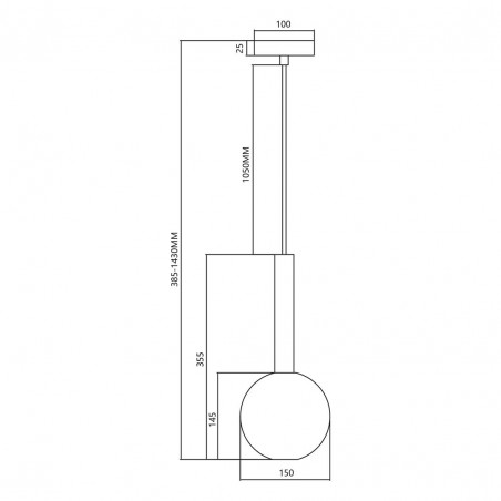 ML0331 Lampa wisząca NIKO BLACK 1xG9 fi 150 Milagro