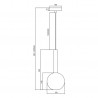 ML0331 Lampa wisząca NIKO BLACK 1xG9 fi 150 Milagro