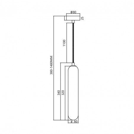 ML0337 Lampa wisząca PAX BLACK 1xG9 Milagro