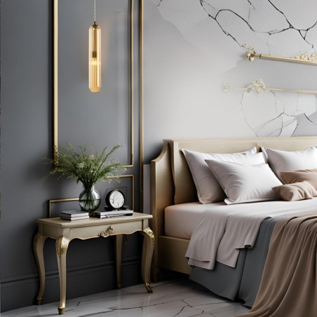 ML0338 Lampa wisząca PAX GOLD 1xG9 Milagro