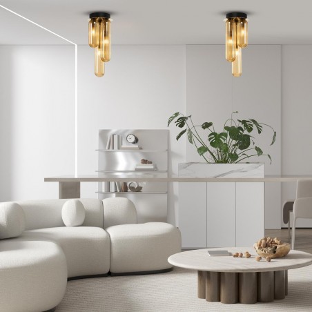 ML0340 Lampa sufitowa PAX GOLD 3xG9 Milagro