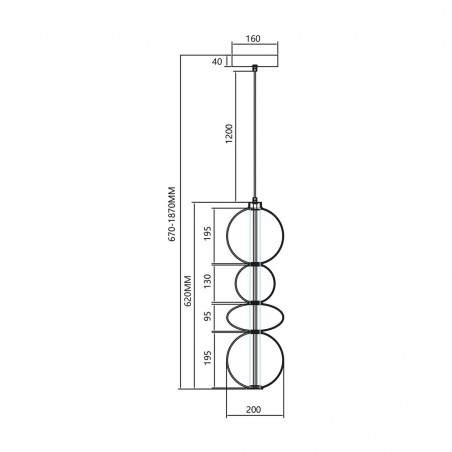 ML0346 Lampa wisząca DAPHNE AMBER 36W Milagro