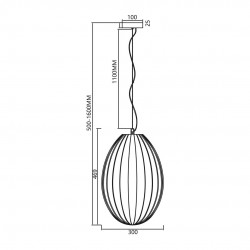 ML0350 Lampa wisząca BRAGA WHITE 1xE27 Milagro