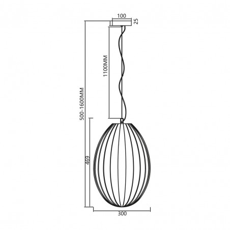 ML0350 Lampa wisząca BRAGA WHITE 1xE27 Milagro