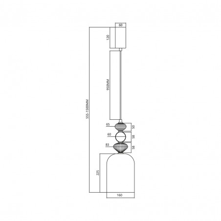 ML0358 Lampa wisząca ARTE 12W LED śr. 16cm czarna Milagro
