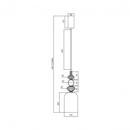 ML0359 Lampa wisząca ARTE 12W LED śr. 13cm mosiądz Milagro