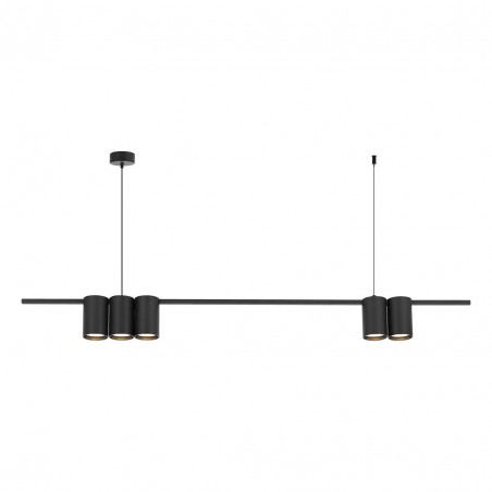ML0367 Lampa wisząca (listwa) GENESIS BLACK 5xGU10 Milagro